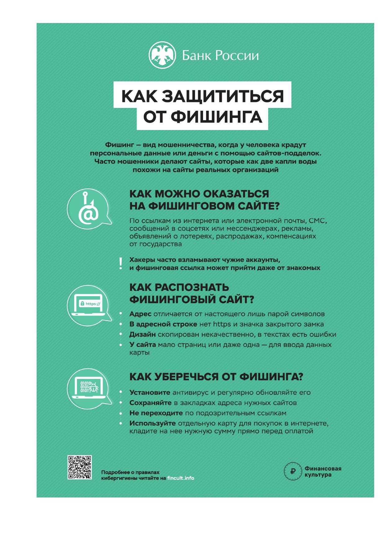 Информация как защититься от фишинга.